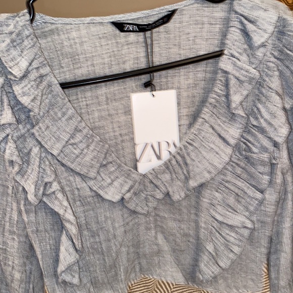 GREY ZARA LONG SLEEVES TOP - Picture 2 of 7